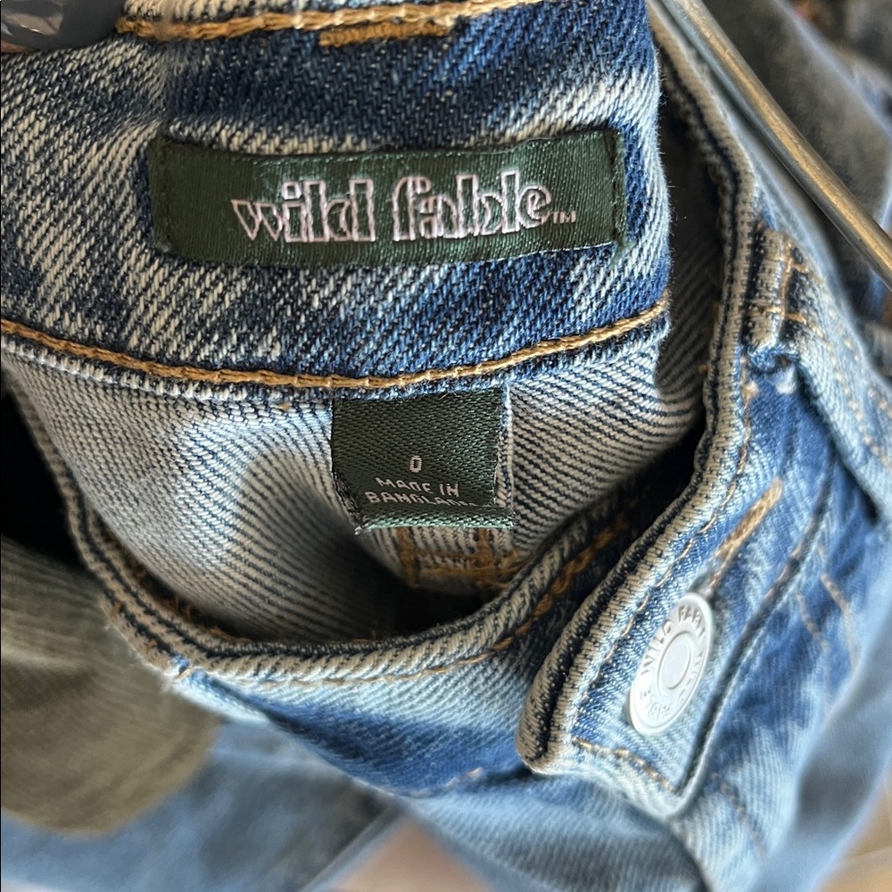 wild fable High-Rise Mom Jeans in Washed Blue Denim - Picture 2 of 3